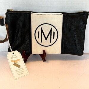 Mudpie monogram wristlet.  NWT